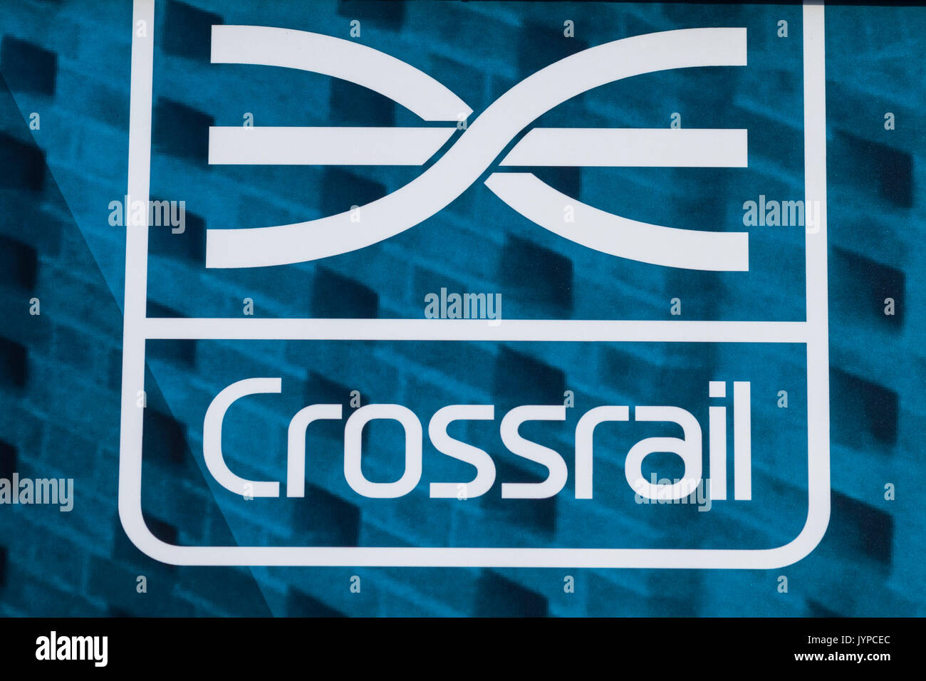 Crossrail logo, Paddington, London, England, Großbritannien Stockfoto