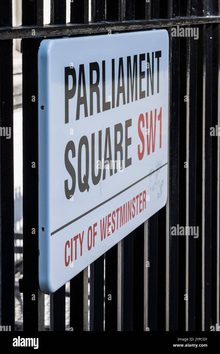 Parliament Square Street, London, England, Großbritannien Stockfoto