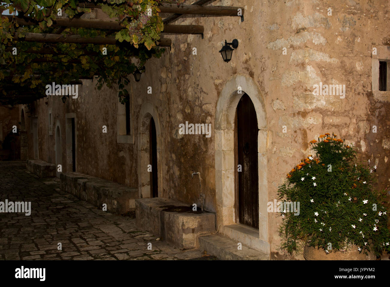 Kloster Arkadi war ein Griechisch-orthodoxen Kloster, eine aktive Rolle in der Kretischen Widerstand gegen die osmanische Herrschaft im 19. Jahrhundert. Stockfoto