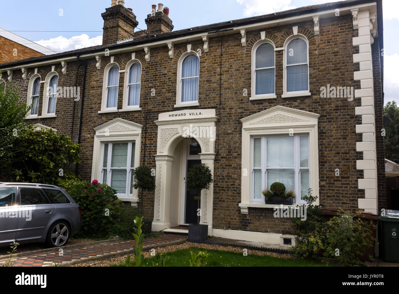 Doppelklicken viktorianischen Reihenhaus Home 'Howard Villa' in Leytonstone, East London. Stockfoto