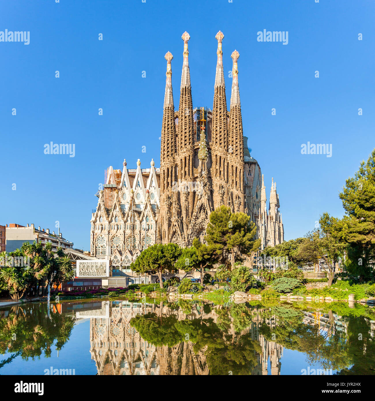 Sühneopfer Tempel der Heiligen Familie, die Sagrada Familia, Barcelona, Spanien Stockfoto