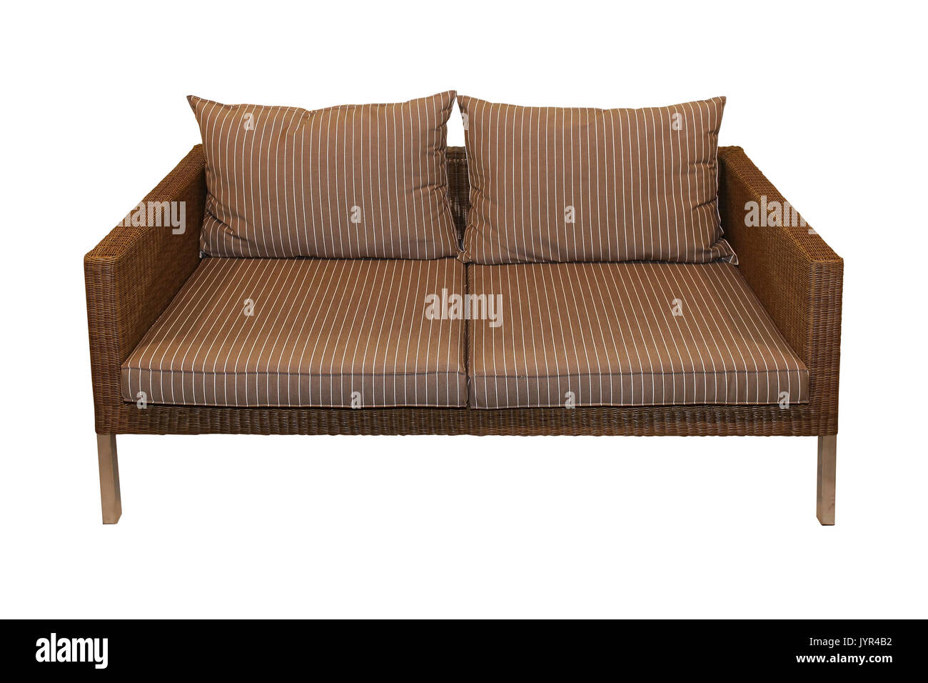 Sofa Möbel für Terrasse Design mit Freistellungspfad isoliert Stockfoto
