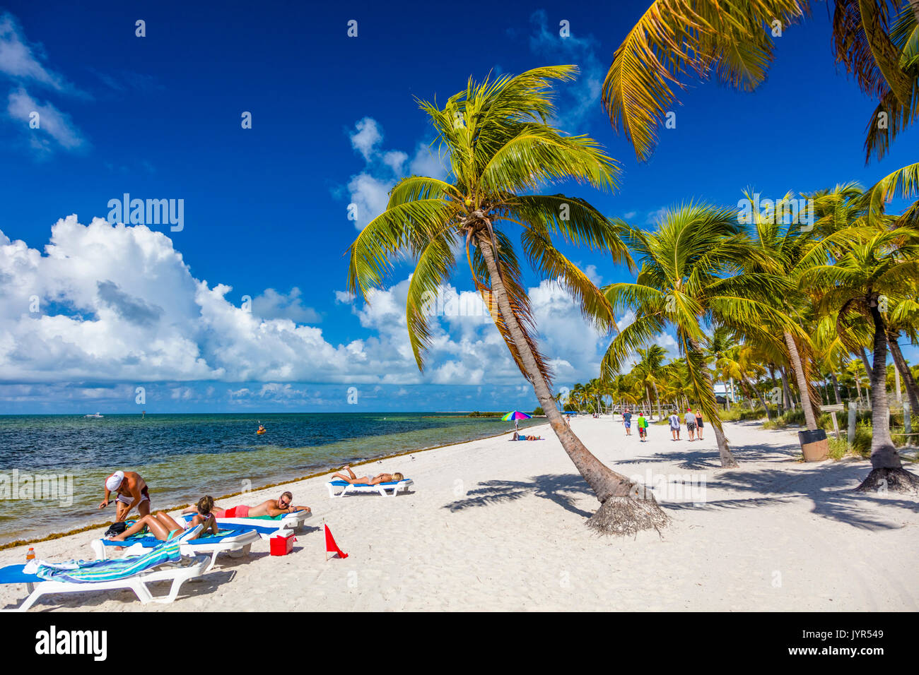 Smathers Beach am Atlantischen Ozean in Key West Florida Stockfoto