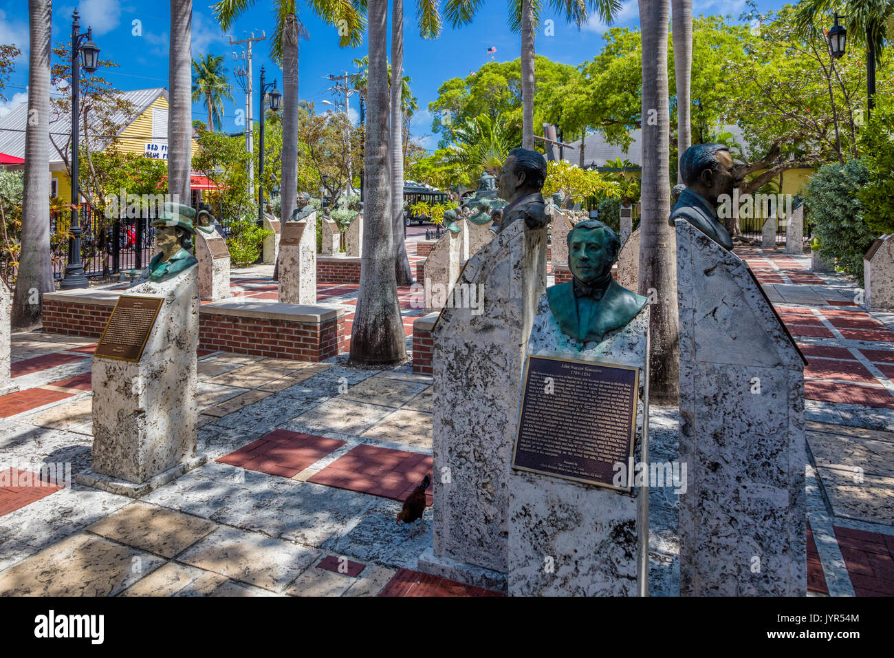 Key West Historic Memorial Sculpture Garden in Key West Florida Stockfoto
