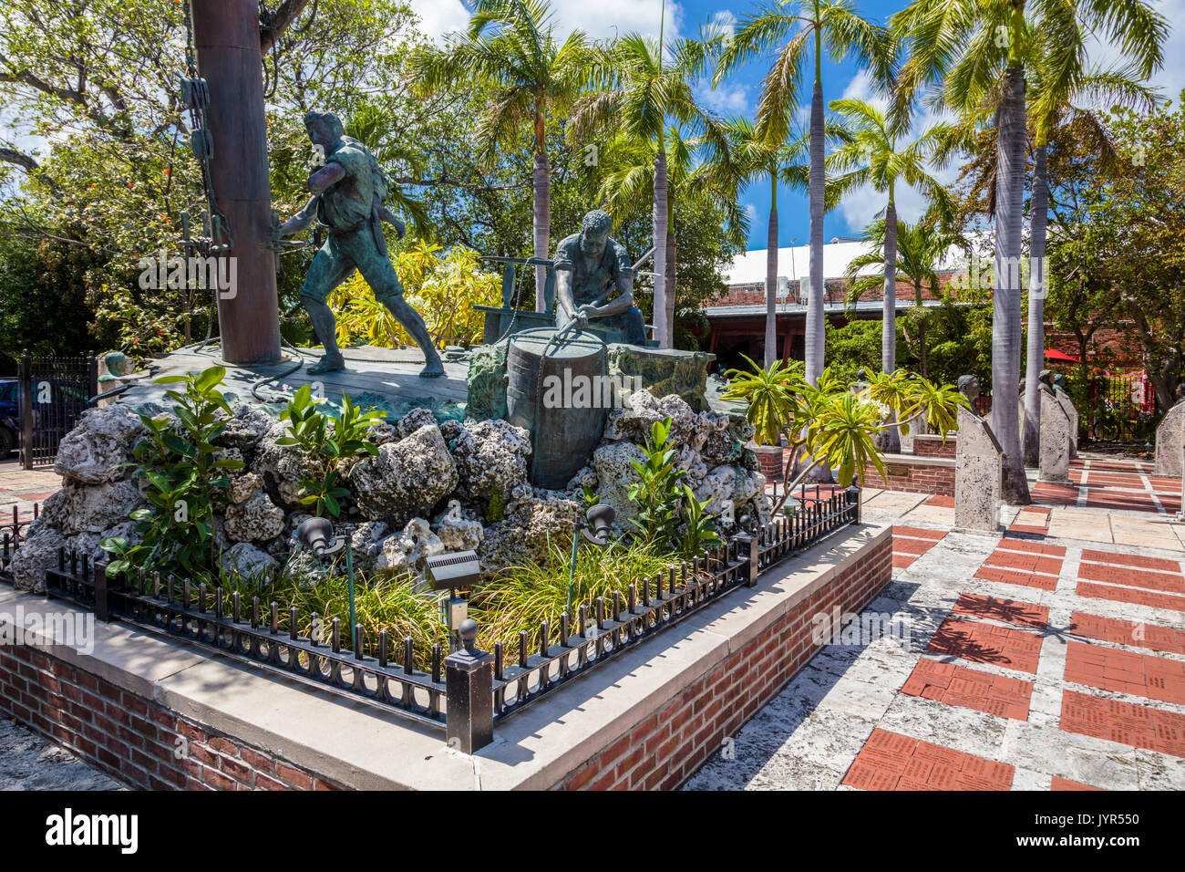 Die demolierer Skulptur in Key West Historic Memorial Sculpture Garden in Key West Florida Stockfoto