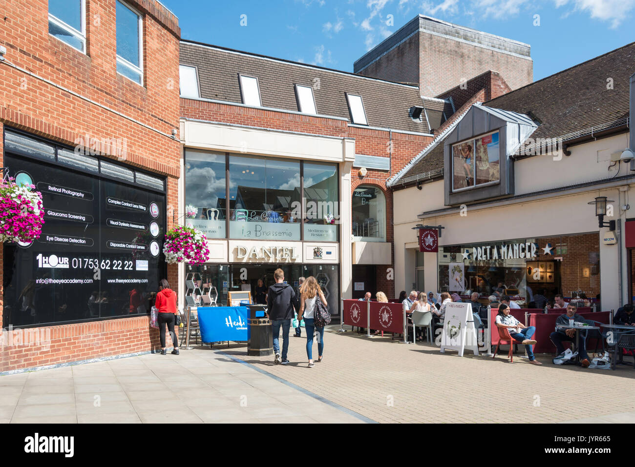 Eingang zu Daniel Kaufhaus, Bridgewater, Windsor, Berkshire, England, Vereinigtes Königreich Stockfoto