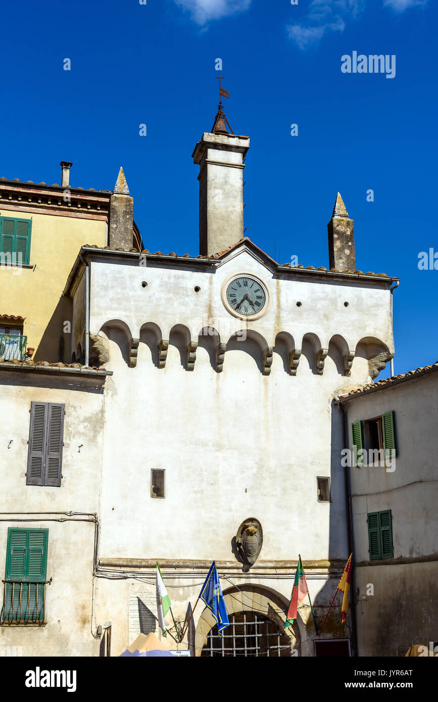 Altstadt von Scansano, Provinz Grosseto, Toskana, Italien Stockfoto