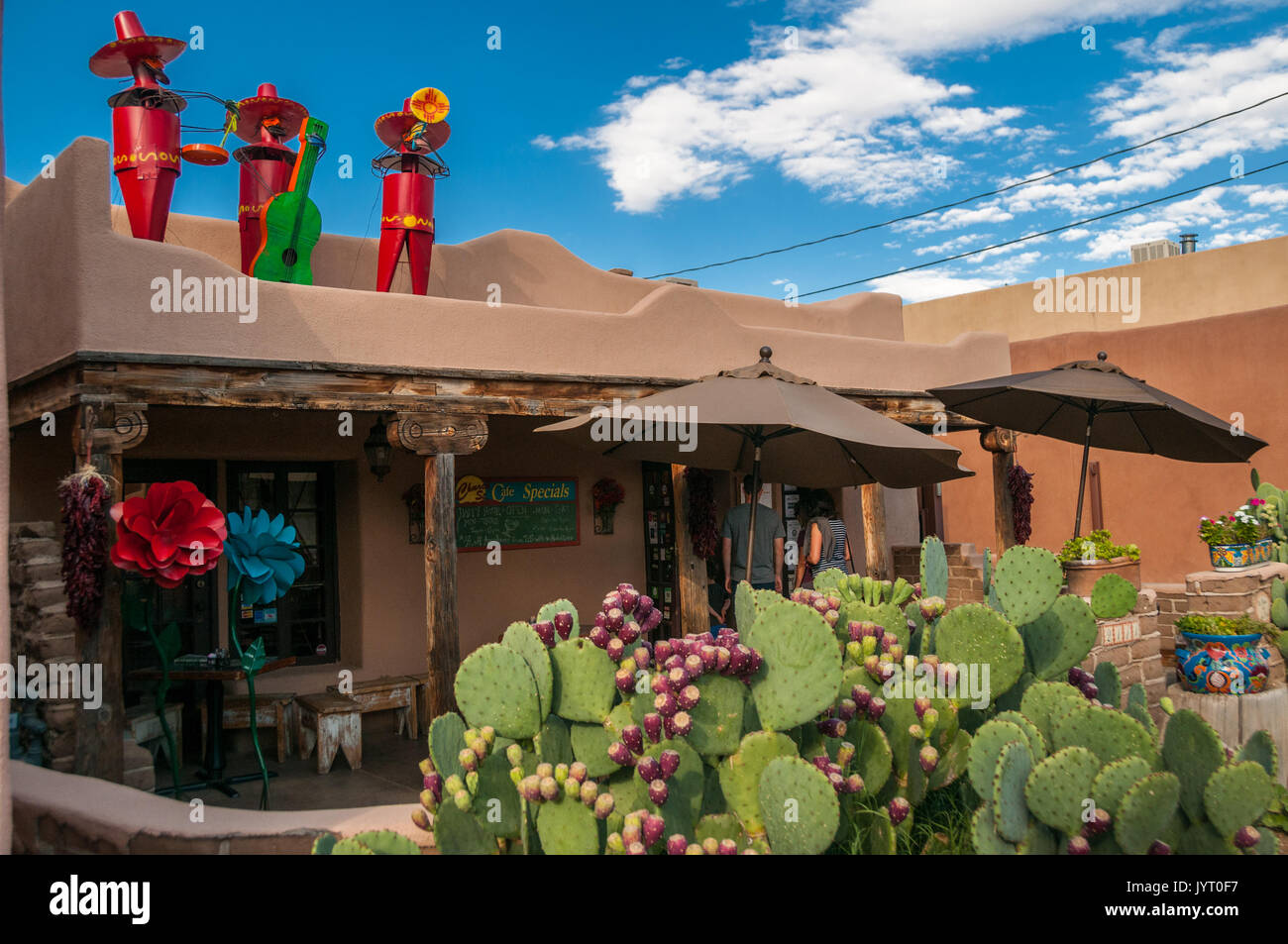 Die Kirche St Cafe in der Casa de Ruiz Gebäude, eines der ältesten Gebäude in Albuquerque zurück, um seine Stiftung in 1706. Stockfoto