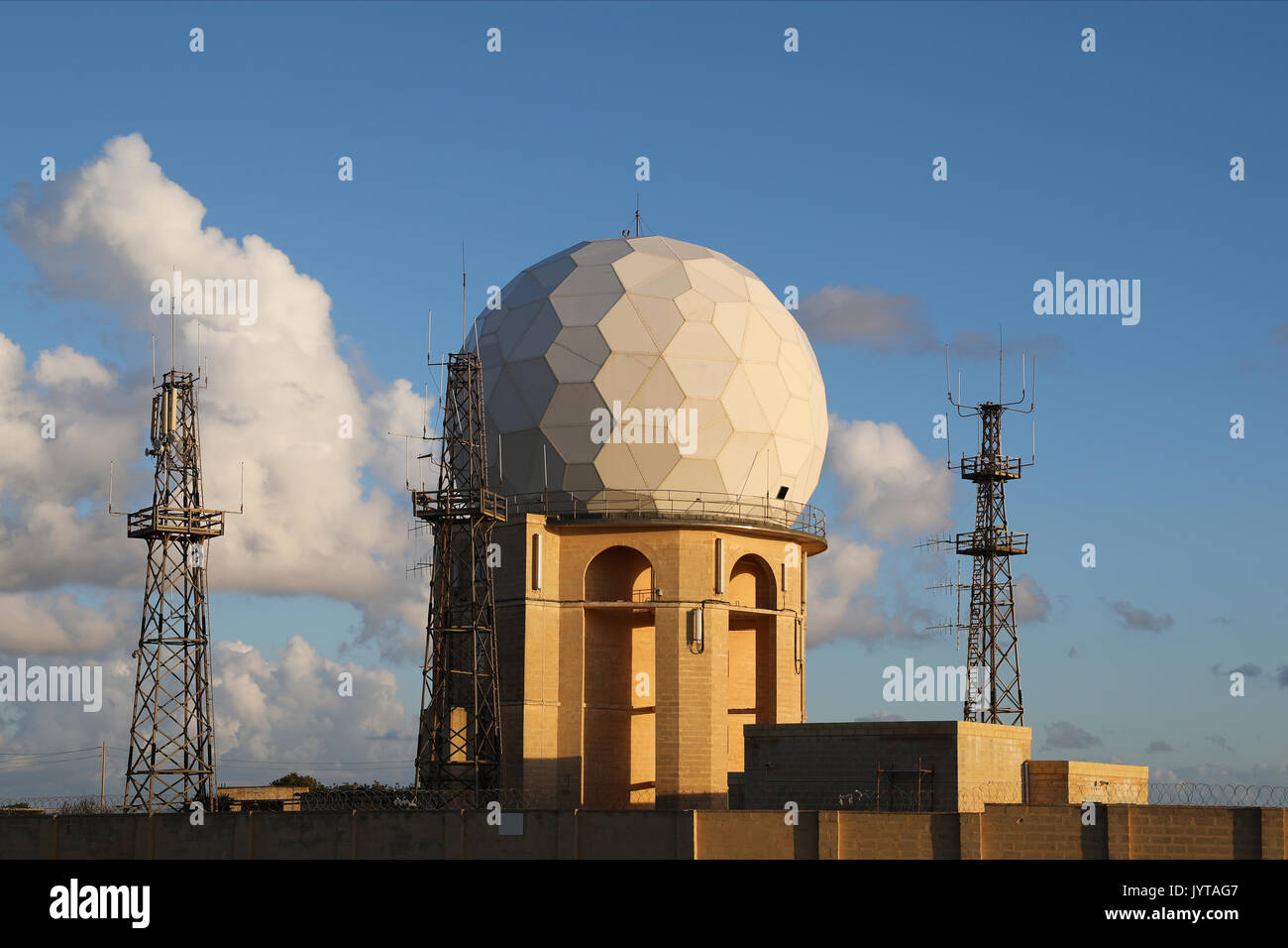 Radar Station, Dingli Cliffs, Malta Stockfoto