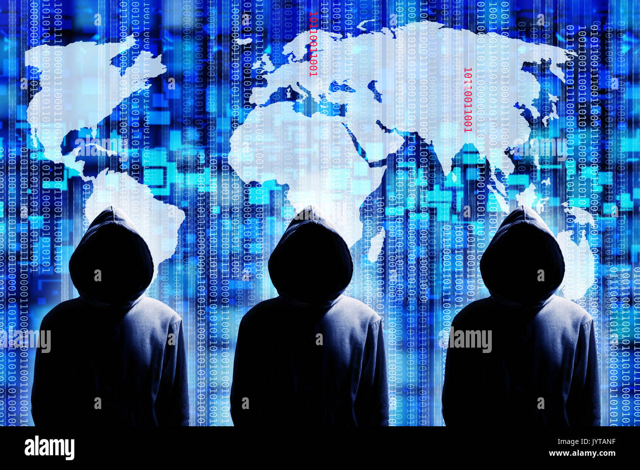 Global hacking Konzept Stockfoto