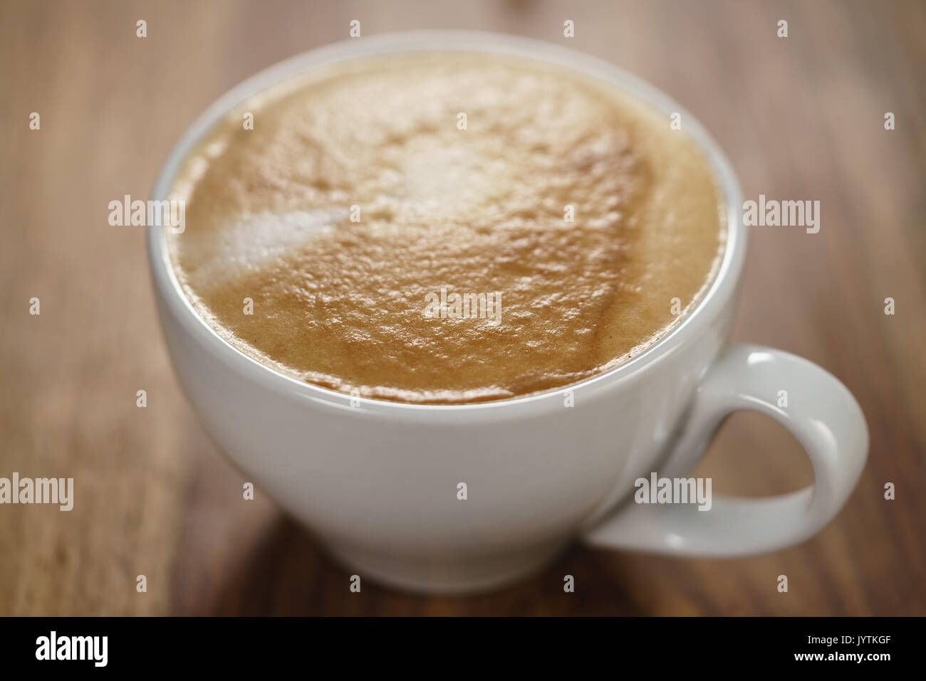 Closeup Schuß von Cappuccino in Schale Stockfoto