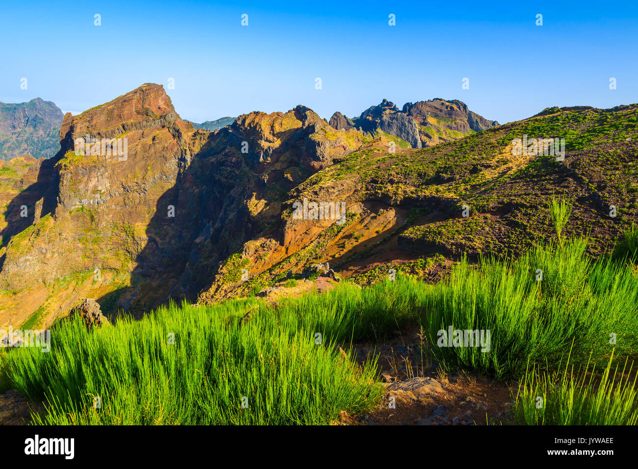 Schönen Berglandschaft in der Nähe von Pico Do Arieiro auf der Insel Madeira, Portugal Stockfoto
