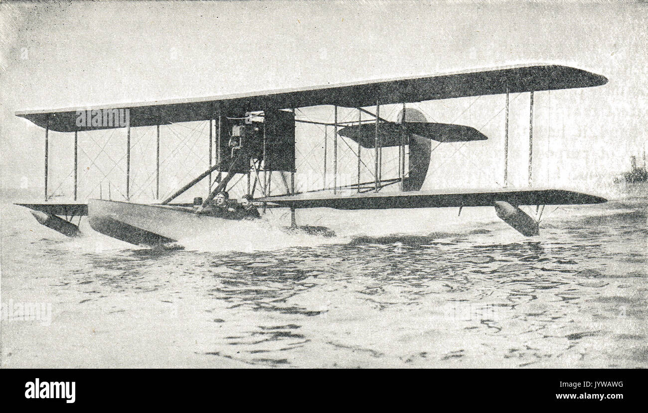 Ein britisches Wasserflugzeug, WK 1. Stockfoto