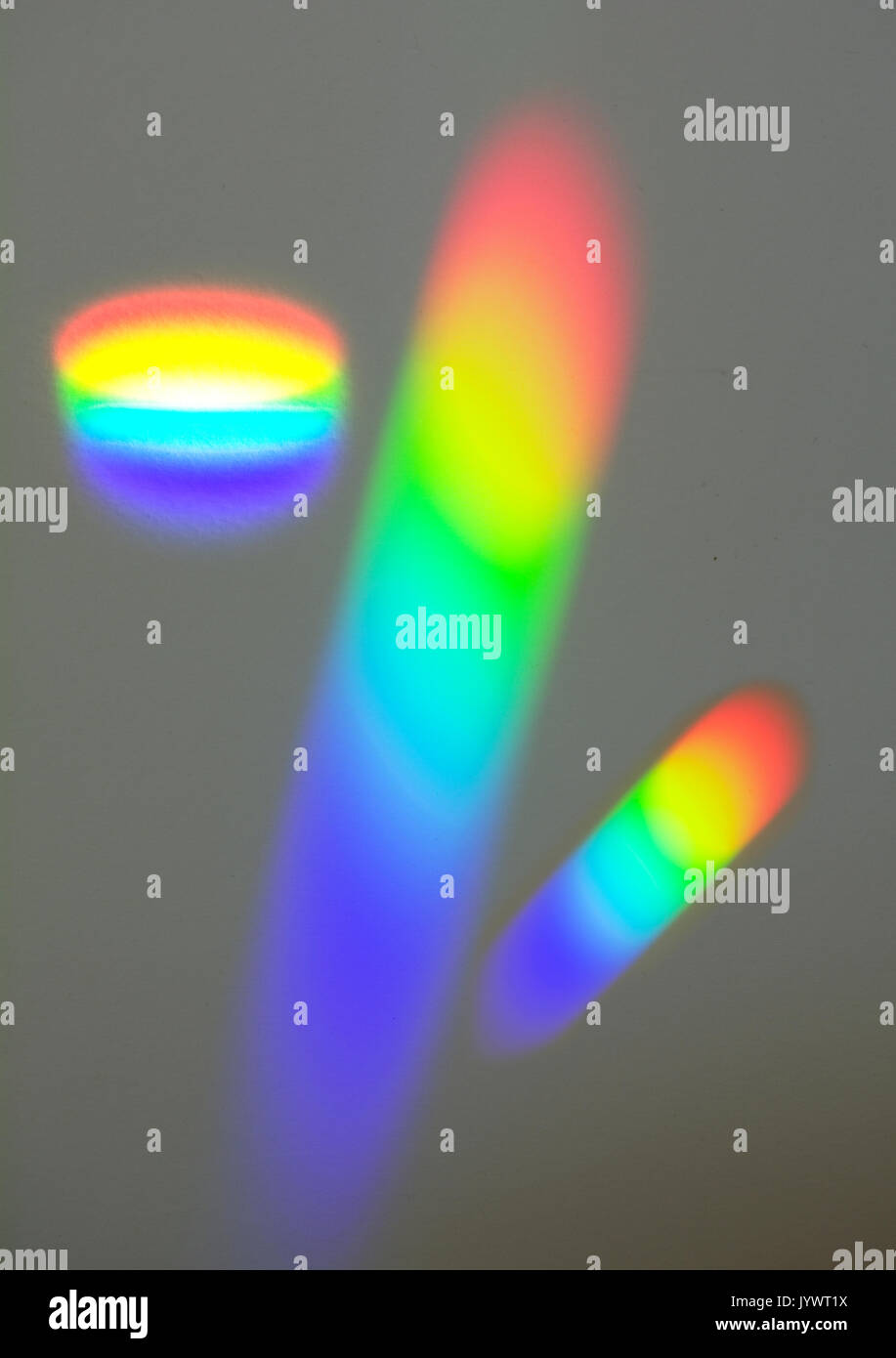 Regenbogen und Spektrum blinkt der Farben Stockfoto