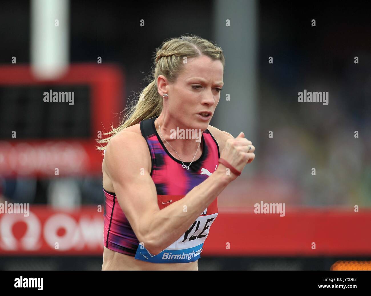 Birmingham, Großbritannien. 20 Aug, 2017. DOYLE Eilidh (GBR) in den Frauen 400m Hürden. Muller Grand Prix Athletik. Birmingham Grand Prix. Alexander Stadium. Perry Barr. Credit: Sport in Bildern/Alamy leben Nachrichten Stockfoto