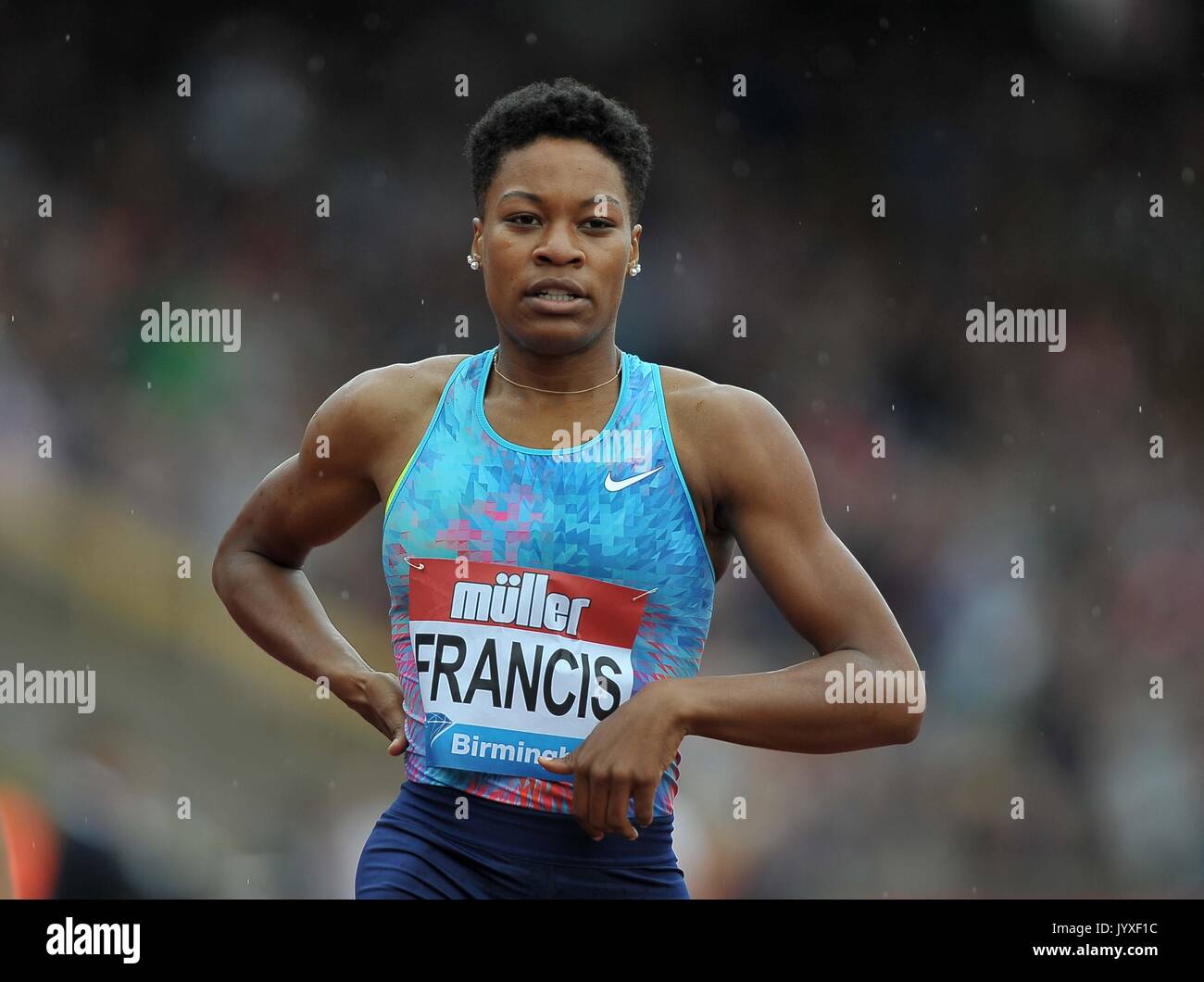 Birmingham, Großbritannien. 20 Aug, 2017. FRANCIS Phyllis (USA) in den Frauen 400 m. Muller Grand Prix Athletik. Birmingham Grand Prix. Alexander Stadium. Perry Barr. Credit: Sport in Bildern/Alamy leben Nachrichten Stockfoto