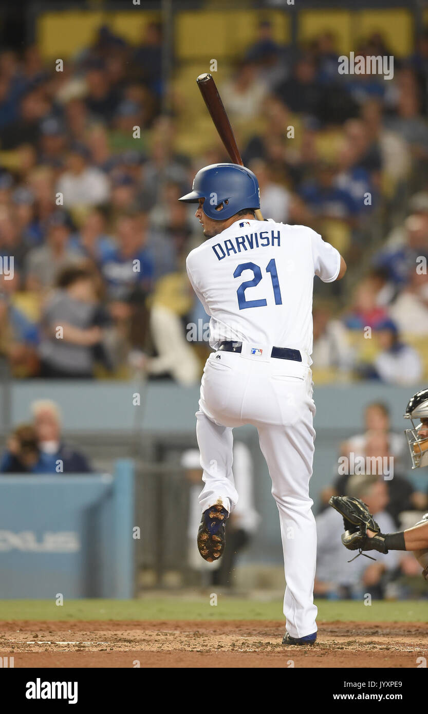 Los Angeles, Kalifornien, USA. 16 Aug, 2017. Yu Darvish (Schwindler) MLB: Yu Darvish der Los Angeles Dodgers at bat während der Major League Baseball Spiel gegen die Chicago White Sox im Dodger Stadium Los Angeles, Kalifornien, Vereinigte Staaten. Quelle: LBA/Alamy leben Nachrichten Stockfoto