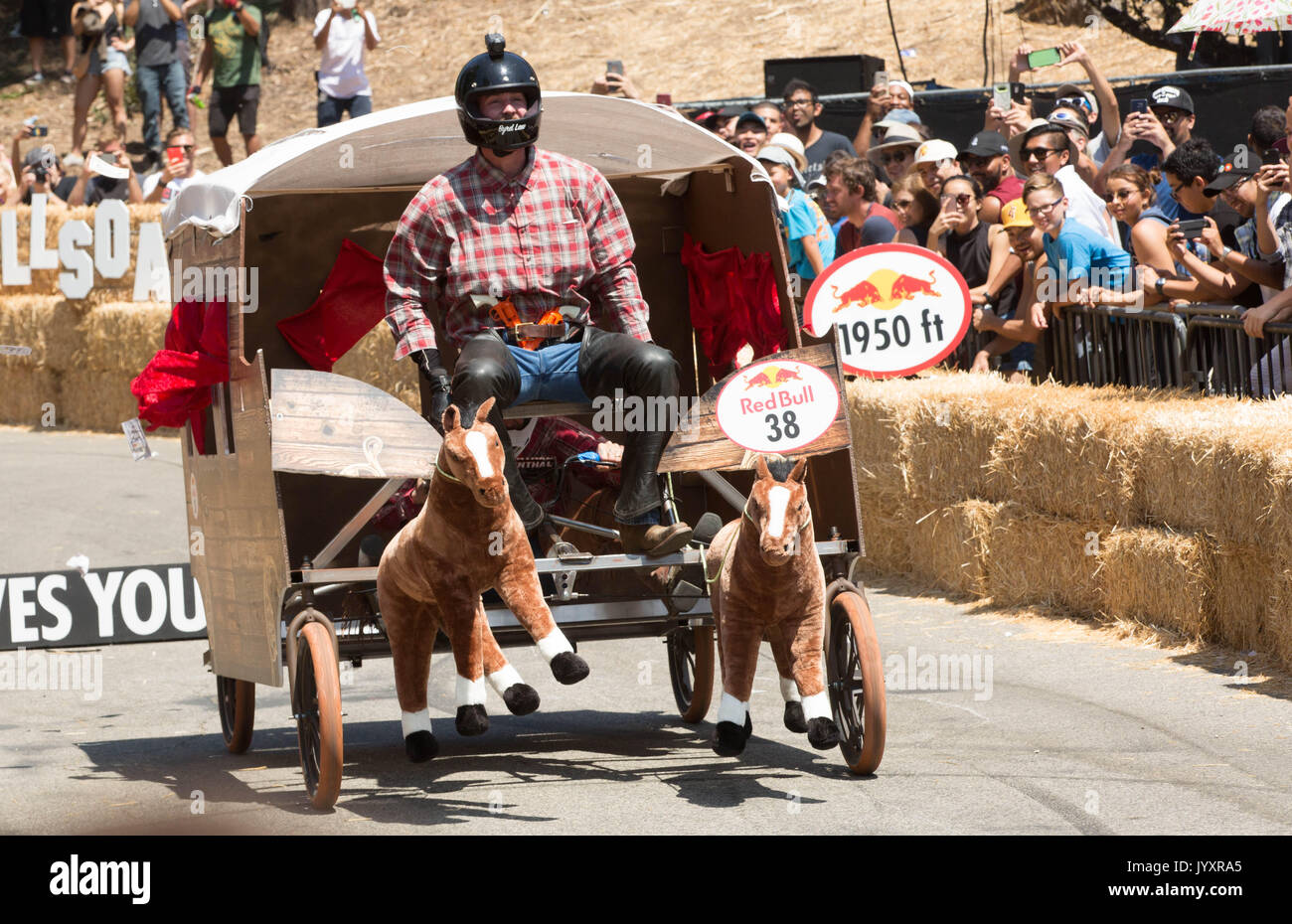 Los Angeles, USA. August 2017. Atmosphäre 2017 Red Bull Soapbox Race Elysian Park August 20,2017 Los Angeles, Kalifornien. Stockfoto