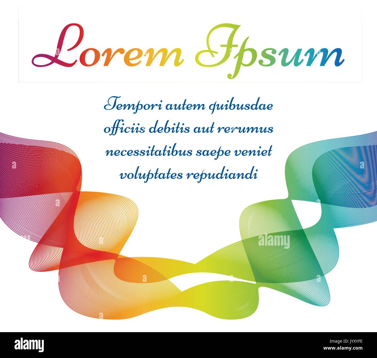 Spektrum Wellenlinien Hintergrund. Buntes Plakat Design. Vector Illustration Stock Vektor