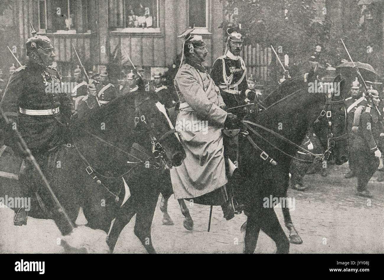 Kaiser Wilhelm an der Vorderseite, WK 1. Stockfoto