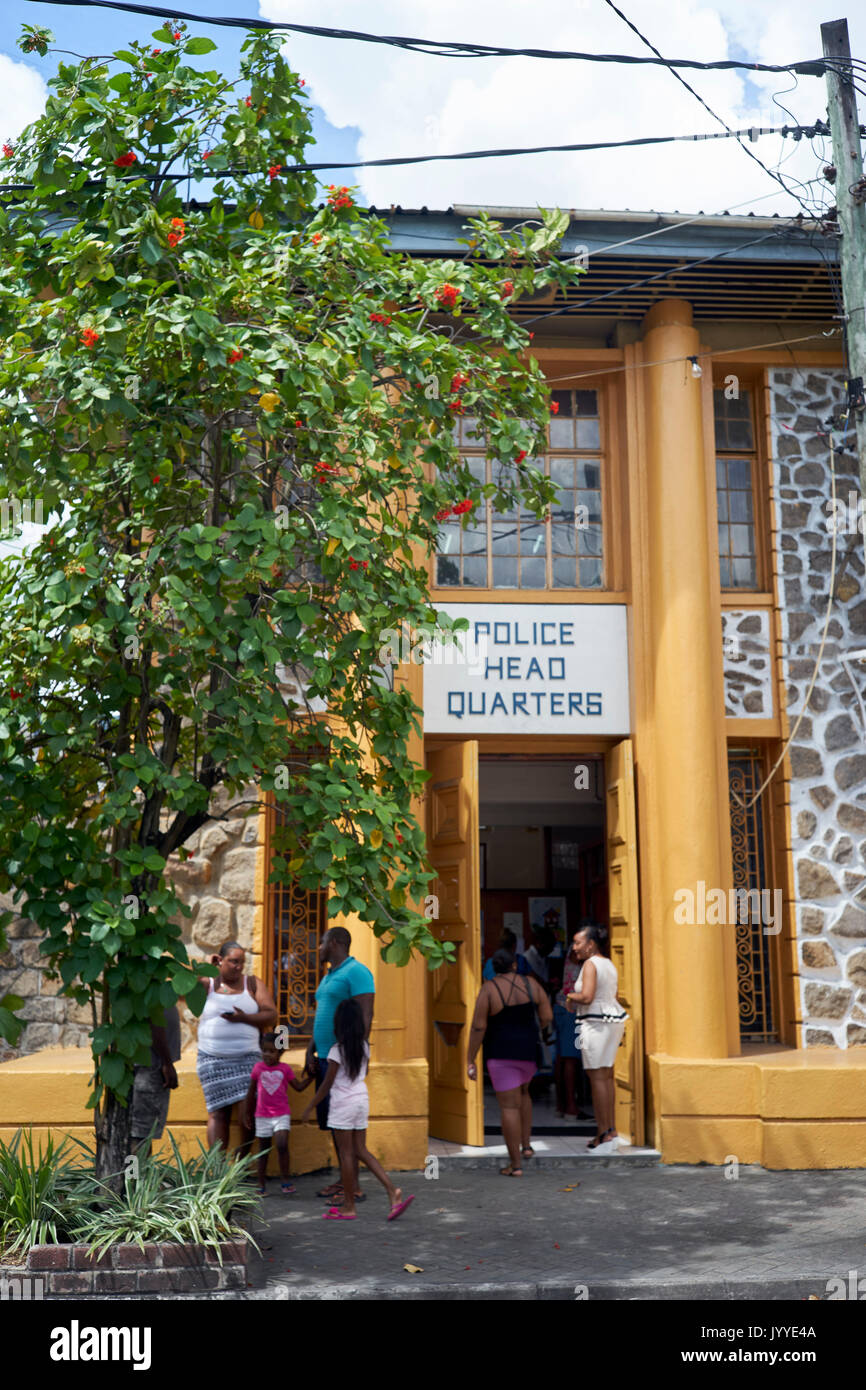 Polizei Hauptquartier in Mauritius Stockfoto