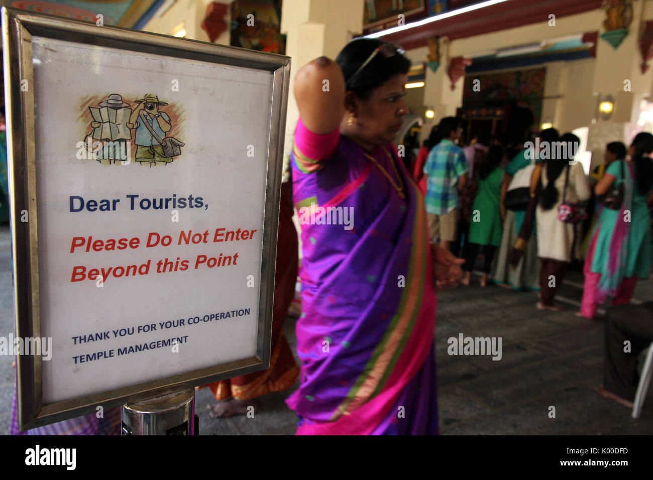 Sri Mariamman-Tempel-Singapur Stockfoto