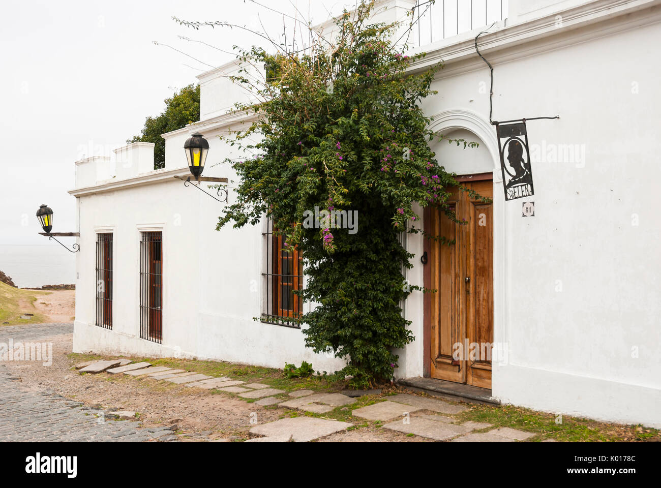 Altes Haus in Colonia del Sacramento, Uruguay. Weltkulturerbe der UNESCO Stockfoto