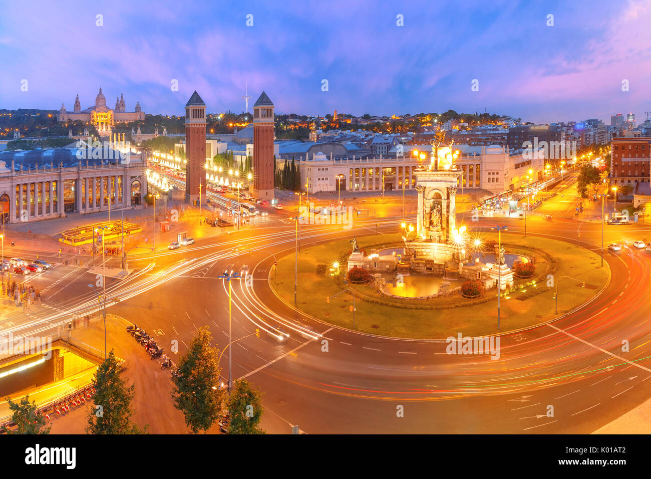 Placa Espanya in Barcelona, Katalonien, Spanien Stockfoto