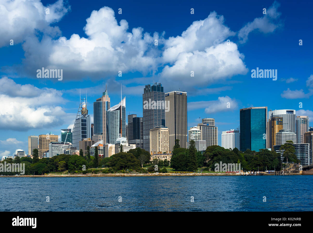 Panoramablick auf die Skyline von Sydney CBD, New South Wales, Australien. Stockfoto