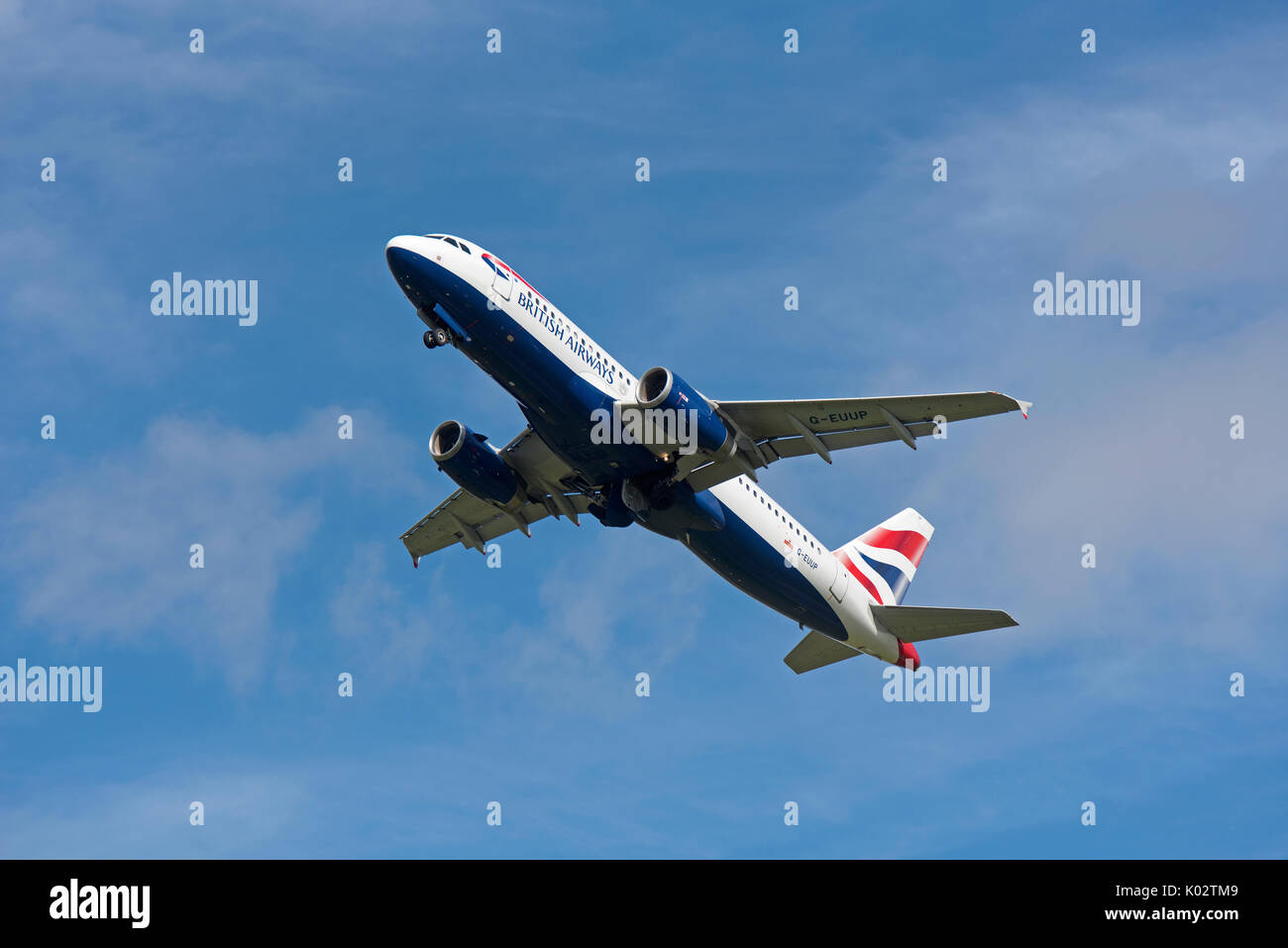 British Airways täglich geplante Flug vom Flughafen Inverness in den schottischen Highlands. Stockfoto