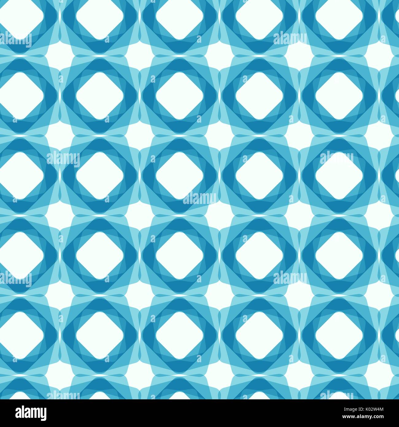 Trendy Overlay Art. symmetrische Muster. Abstrakte endlose Icy Blue Textur. Stock Vektor