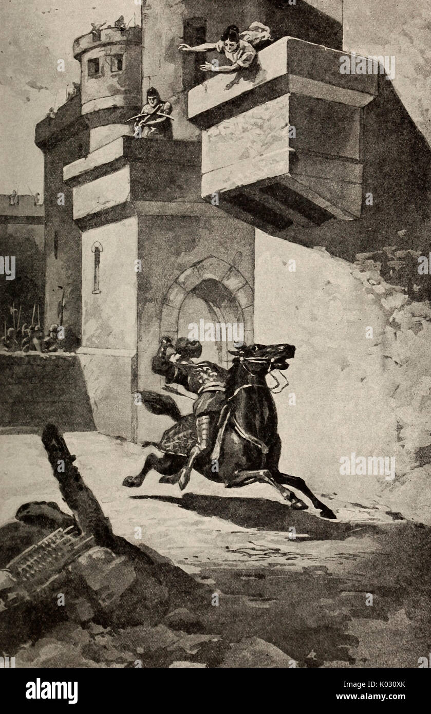 Der Tod des Simon von Montfort Stockfoto