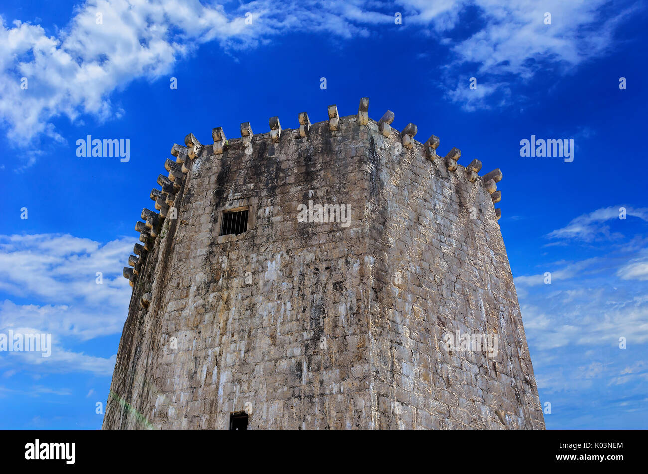 Turm der Festung Kamerlengo Trogir, Kroatien. Stockfoto