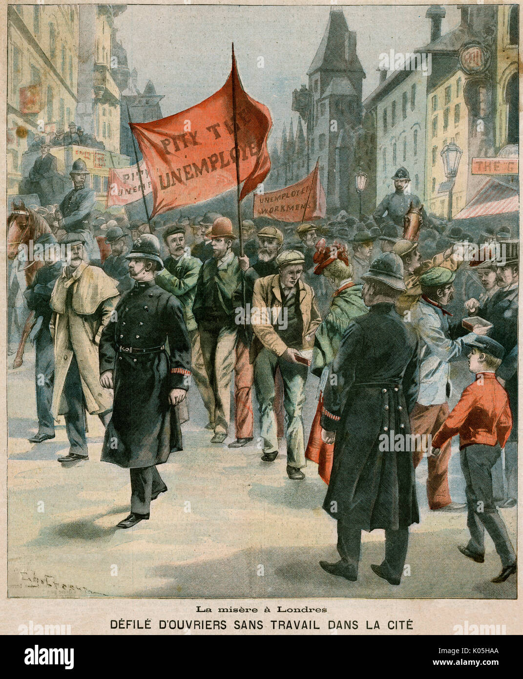 Arbeitslosigkeit in Großbritannien im Jahre 1903 Stockfoto