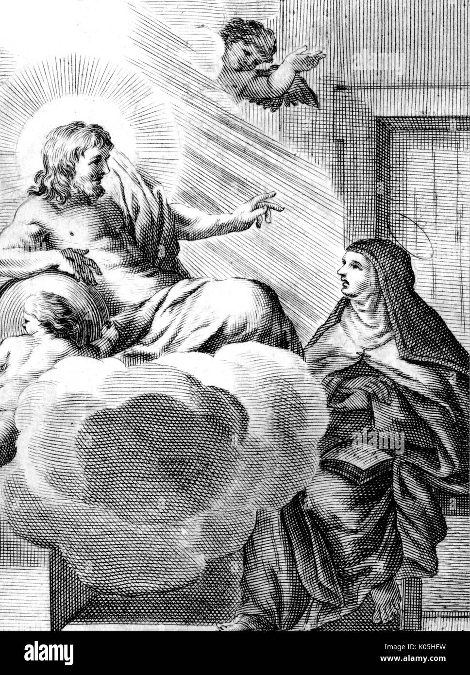 Jesus und St. Teresa Stockfoto
