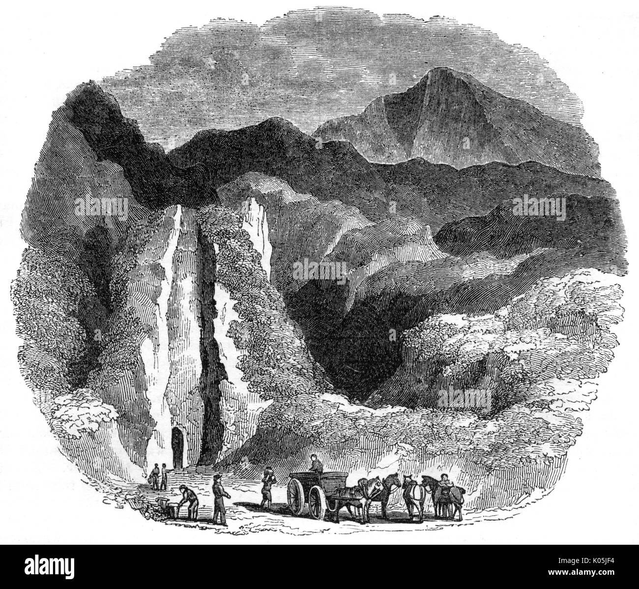 METALL, BLEIMINE 1840 Stockfoto
