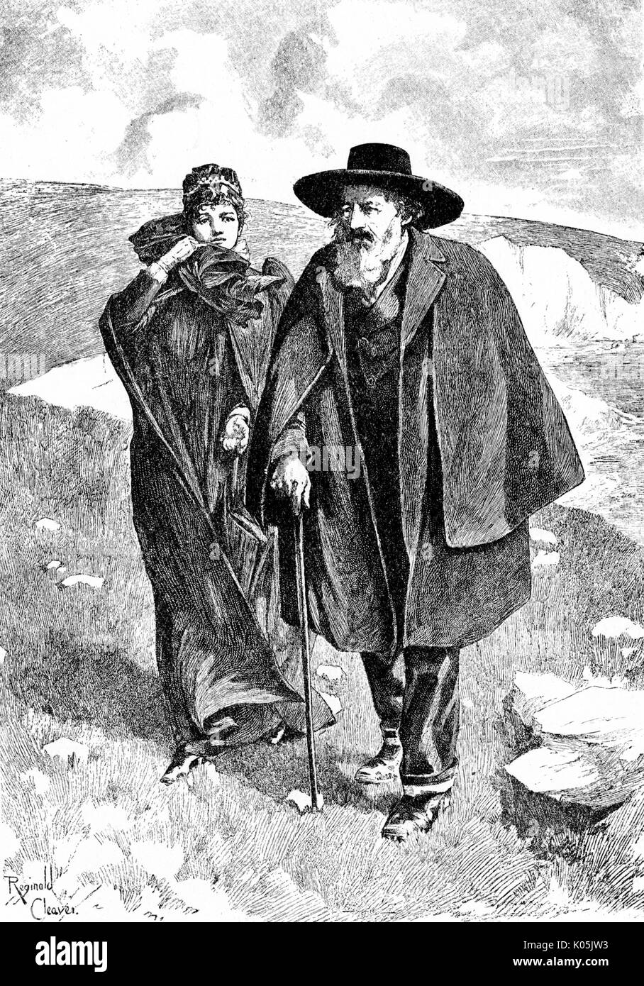 Tennyson und Krankenschwester Stockfoto