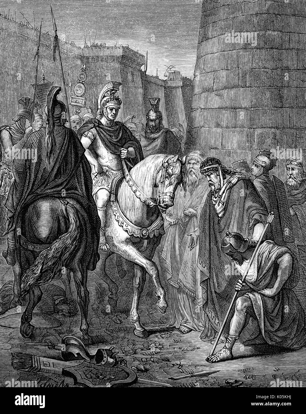 Invasion der Römer unter Metellus. Datum: 146 v. Chr. Stockfoto