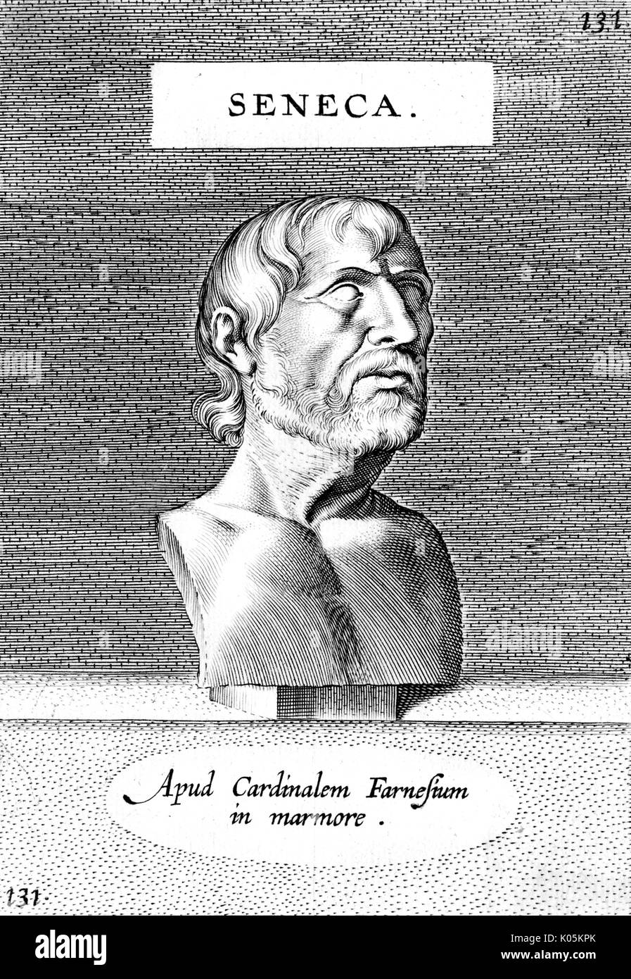 Lucius Annaeus Seneca (BÜSTE) Stockfoto