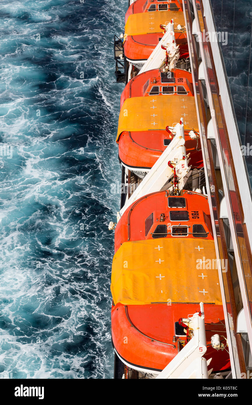 Leben Boote auf einer Karibik Kreuzfahrt. Stockfoto