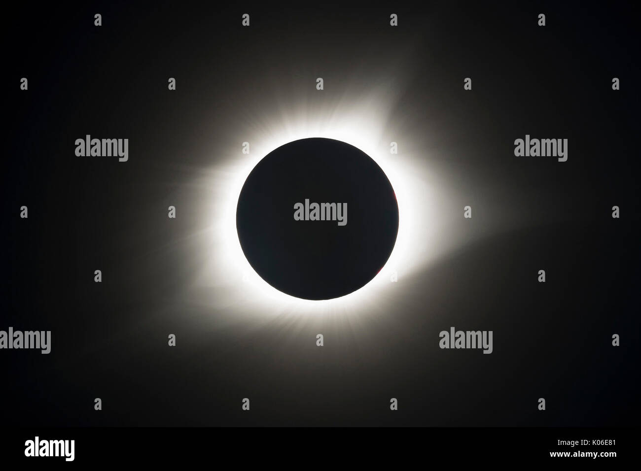 21. August 2017: Lyon County, KY - ein Blick auf die Korona der Sonne bei einer totalen Sonnenfinsternis in der Gesamtheit an der Mittellinie der Schatten in Lyon County, KY entfernt Stockfoto