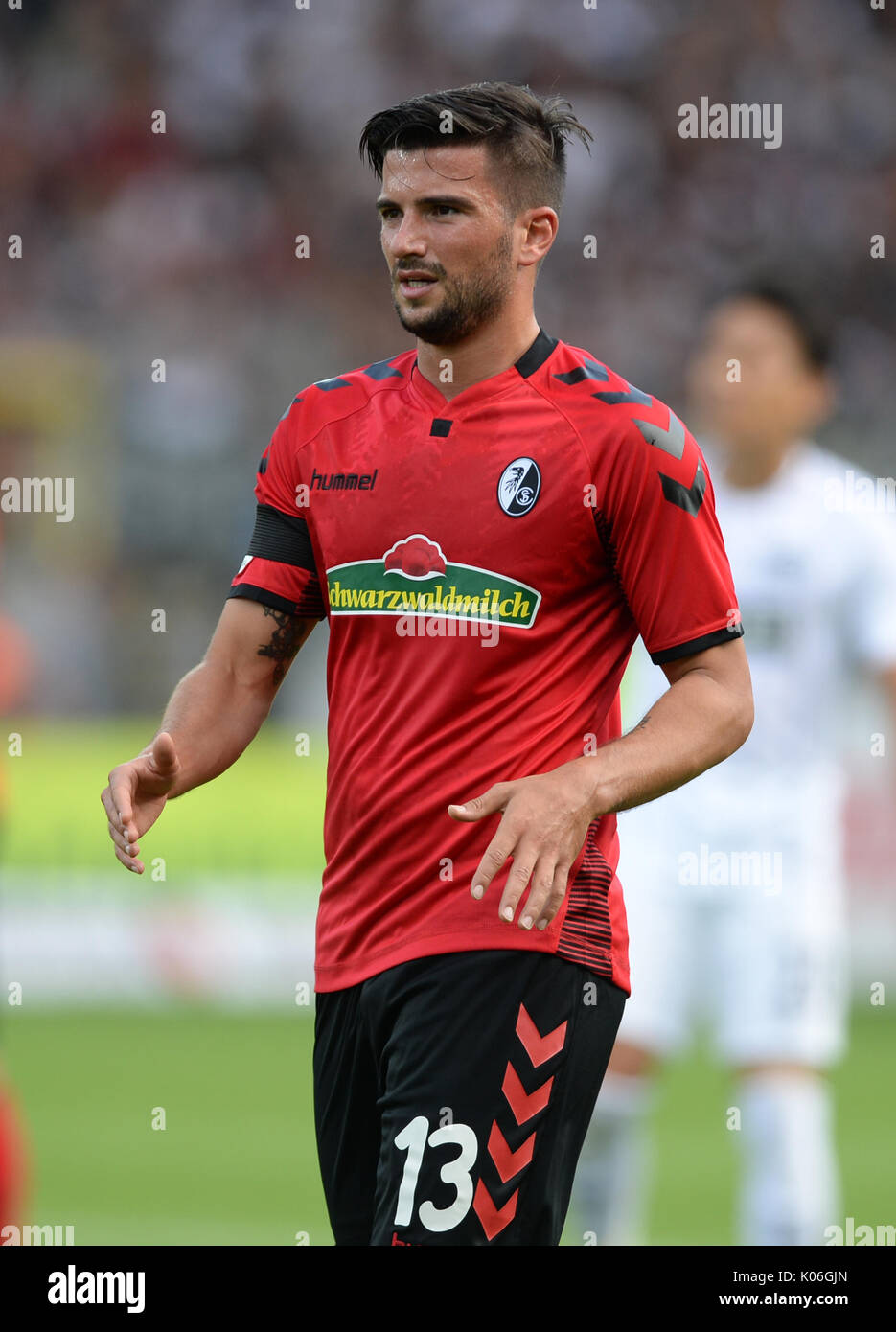 Freiburg, Deutschland. 20 Aug, 2017. Freiburger Marco Terrazzino in Aktion während der deutschen Bundesliga Fußballspiel zwischen der SC Freiburg und Eintracht Frankfurt im Schwarzwald Stadion in Freiburg, Deutschland, 20. August 2017. Foto: Patrick Seeger/dpa/Alamy leben Nachrichten Stockfoto