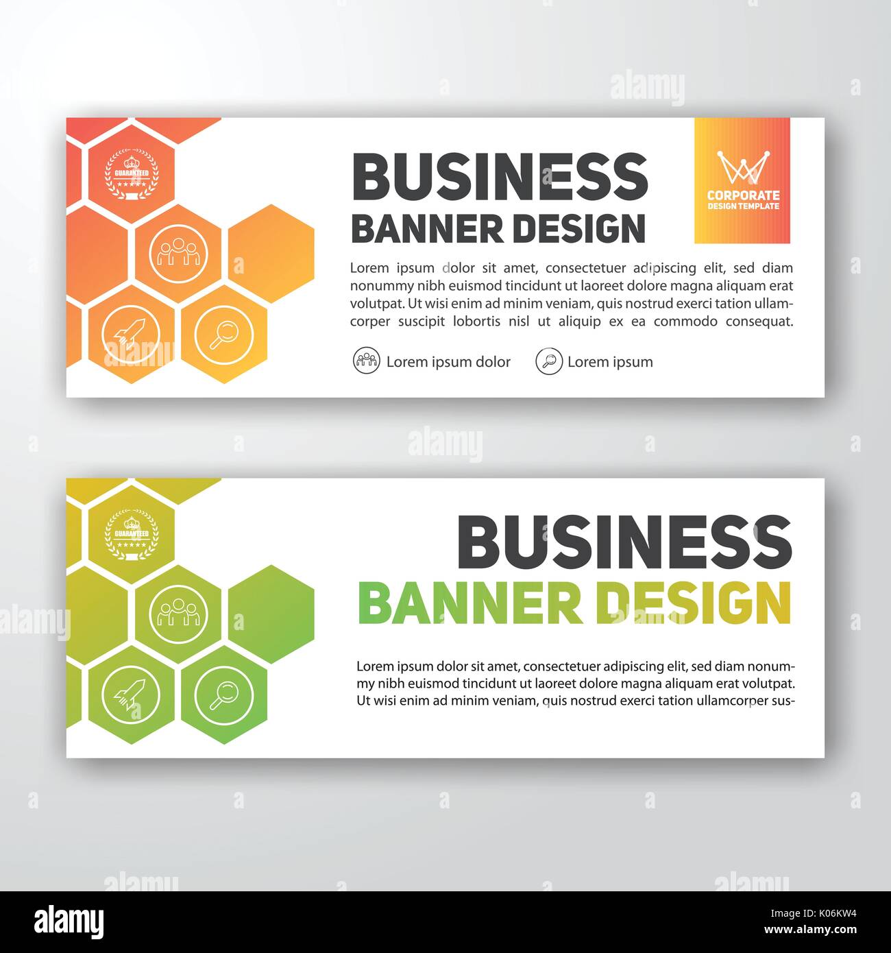 Moderne Corporate banner Hintergrund Design für Briefkopfpapier, Belegkopf, Web Banner. Vector Illustration Stock Vektor