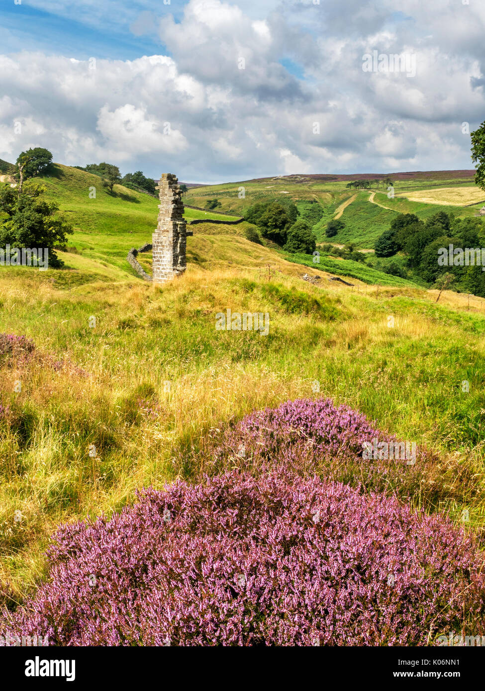 Bleibt der Motor Haus an der Vorsehung Mine in der Nähe von greenhow Pateley Bridge Nidderdale AONB Yorkshire England Stockfoto