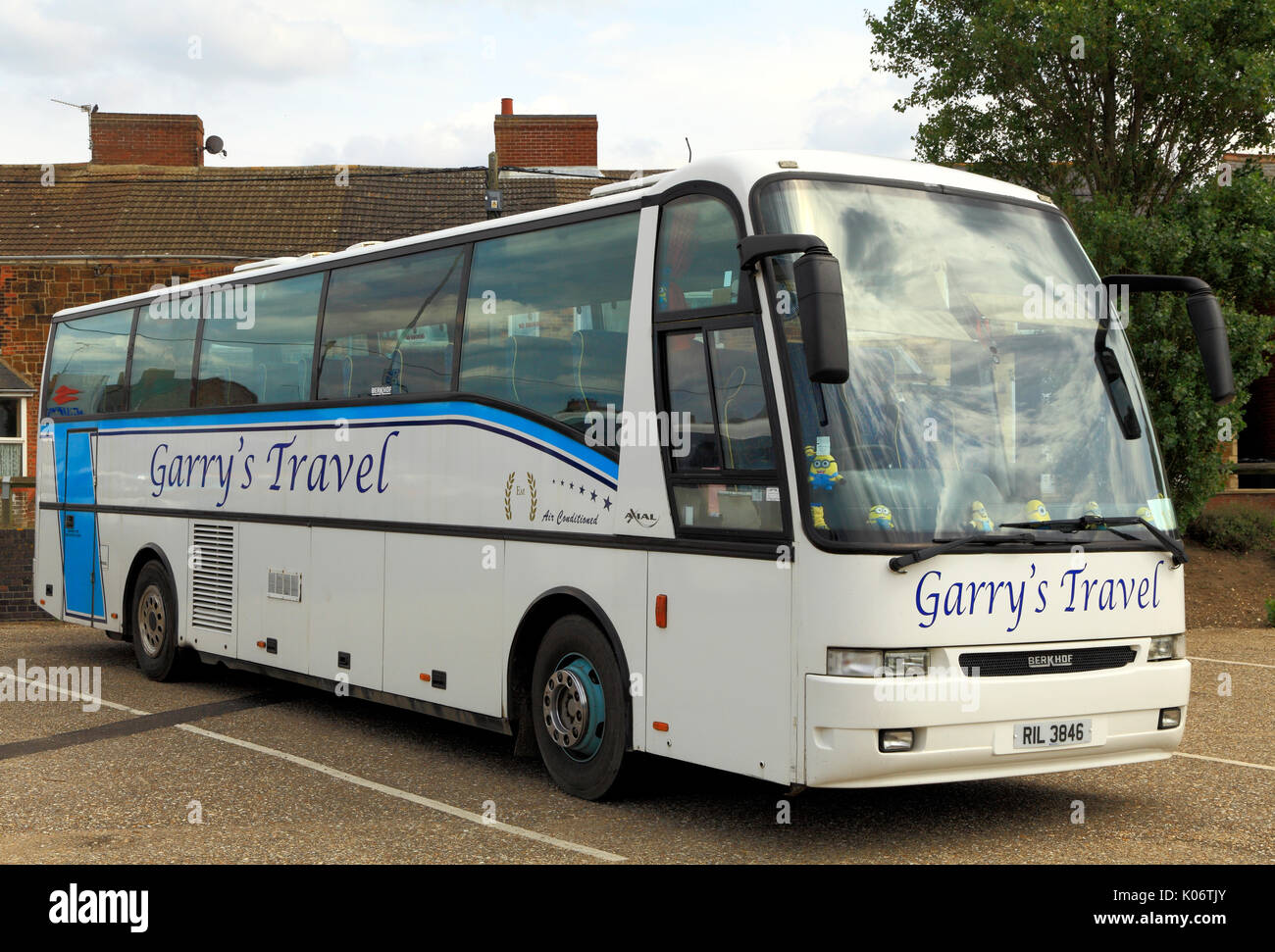 Garry's Travel, Trainer, Coaches, Ausflug, Ausflüge, Ausflug, Ausflüge, Urlaub, Reisen, Unternehmen, Unternehmen, Verkehr, England, Großbritannien Stockfoto