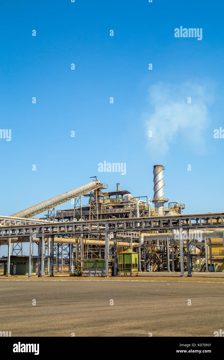 Zuckerrohr Industrie Fabrik Produktion Alkohol Stockfoto