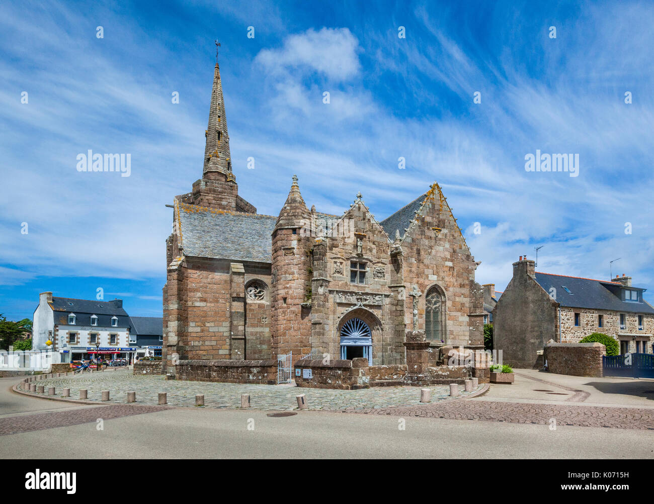 Frankreich, Bretagne, Côtes d'Armor, Perros-Guirec, Chapelle Notre Dame de la Clarté, Kapelle Unserer Lieben Frau der Klarheit, die Jungfrau Ma gewidmet Stockfoto