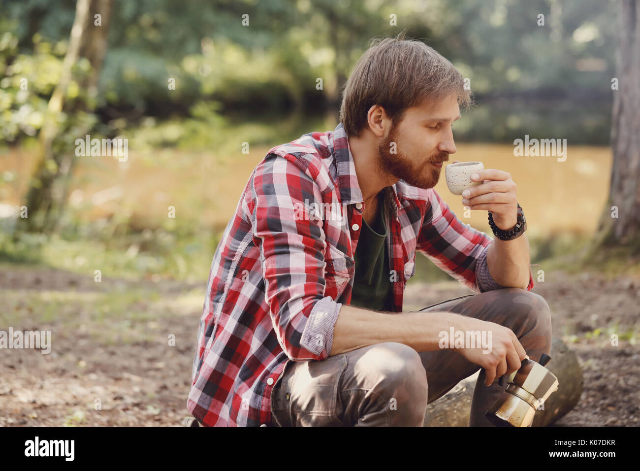 Camping-Ausflug Stockfoto