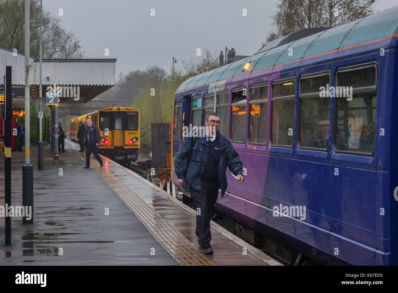Merseyrail und nördlichen Züge und Zugpersonal ändern endet in Ormskirk, Lancashire Stockfoto
