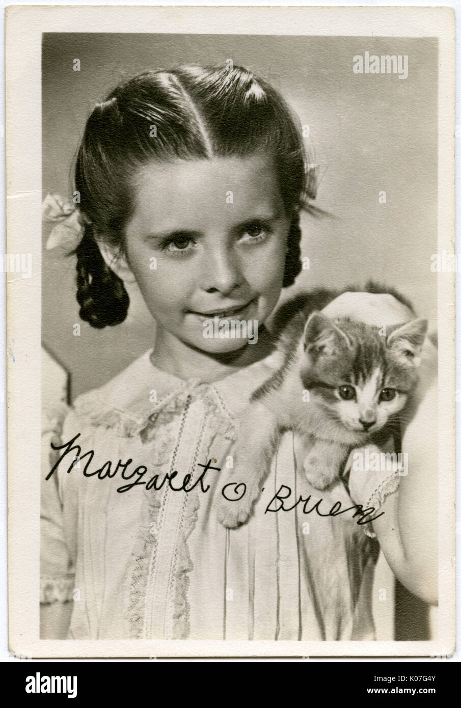 MARGARET O'BRIEN/CAT Stockfoto
